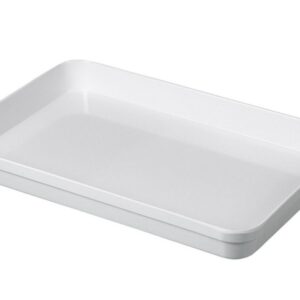 Bürkle Instrument Tray 2300 ml 350x250x40mm, Melamine Resin, White, Autoclavable, Without Lid # 4230-2231