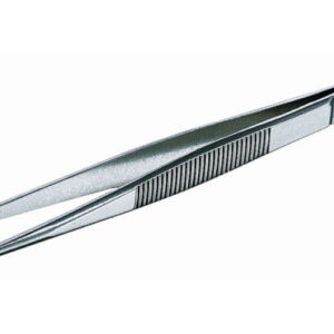 Tweezers stainless, straight, pointed, 145 mm