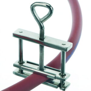 BOCHEM Tubing Clip 60mm, Hoffmann Pattern Extra-Strong, with Wing Nut Closure, Nickel-Plated Brass