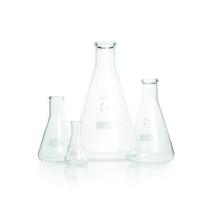 DWK Duran Super Duty Erlenmeyer Flask 5000 mL, Narrow Neck, Tooled Border, 220x365 mm​