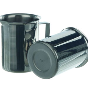 BOCHEM Beaker 2000 ml, 18/10 Steel with Rim, Spout and Handle