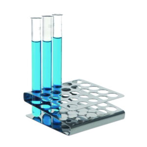 BOCHEM Test Tube Rack Z-shape 10x5, 18/10 Steel for Tubes Ø 17 mm