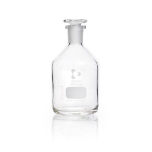 DWK Duran Narrow Neck Reagent Bottle, Clear Glass, with NS Glass Stopper, 250ml