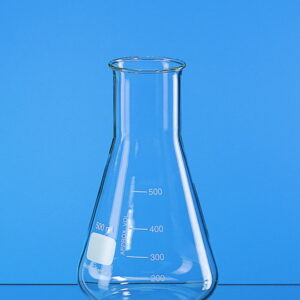 Erlenmeyer flask, wide neck, Boro 3.3 100 ml, with beaded rim and graduation pack of 10