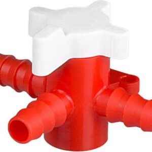 Bürkle 3-Way Stopcock, PE/PP, 6 mm Bore, for 7–9 mm Tubing
