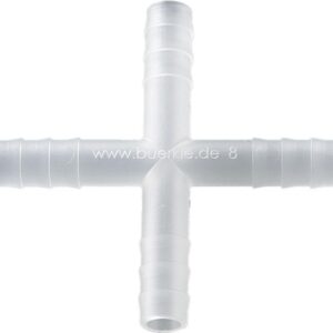 Bürkle Cross Connector PVDF, for Ø 7-9 mm Cylindrical, Pack of 10