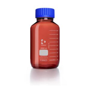 DWK Duran Thread Bottle 2000 mL Wide Neck Amber with GLS 80 Thread