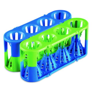 Heathrow Scientific Adapt-A-Rack Flexible Tube Rack – Green/Green, 5–50 mL Tubes, Pack of 2