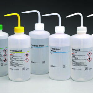 Thermo Nalgene Safety Vented Wash Bottles, 500 ml, Deionized Water, LDPE Closure, PP (Natural), Pack of 6