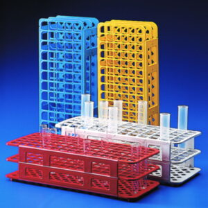 Kartell Universal Test Tube Rack for 60 Tubes, Diam 16mm, PP 105 x 246 x 72 mm, White