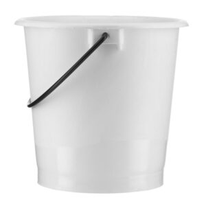 Kautex Bucket, PE-HD, with Handle and Cap, 10 L, White