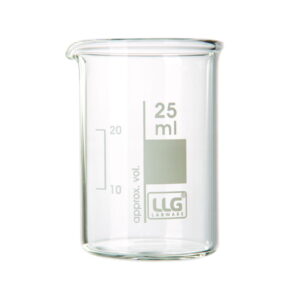 LLG-Beaker, boro 3.3, low form, 25 ml, pack of 10