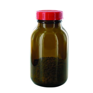 Behr Labor Wide Mouth Bottle 500ml, Amber with PTFE-Laminated Cap, DIN 55