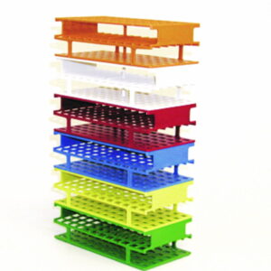 Thermo Nalgene Plastic Test Tube Stand for 20 mm Diameter Tubes (4 x 10 Openings, Yellow)