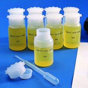 Kartell Wide Mouth Bottles 250 mL PE Graduated with Closure PP Pack of 10