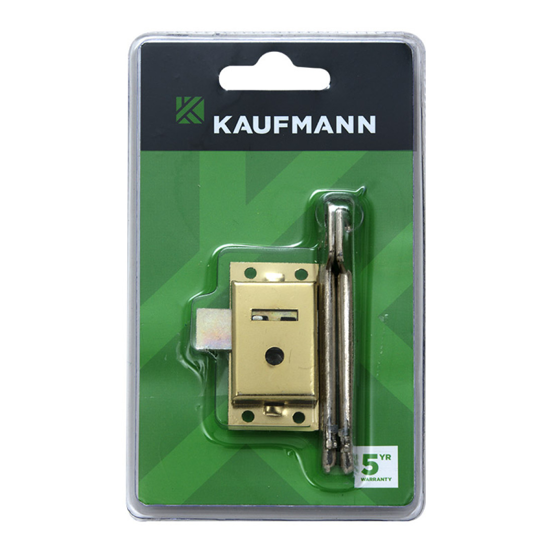 Kaufmann Lock Cupboard 50Mm Brass 2 Lever