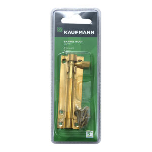 Kaufmann Barrel Bolt 76Mm Solid Brass Straight