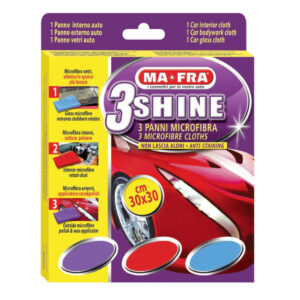 0309 Mafra 3Shine Microfibre Cloths 3Pc