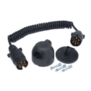 12N Coiled Cable Kit With 2 Plugs 12V Dc