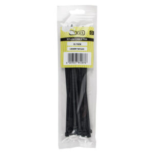 Nexus Cable Ties T120R 7.6Mmx400Mm Black 20 Pack
