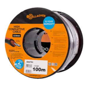 Gallagher High Conductive Red Cable Xl - 2.5 Mm X 100 M
