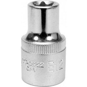 Torx Socket - Female - Chrome Vanadium - 1/2" Connector - E12 - YT-05222