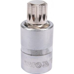 Spline Bit Socket - Chrome Vanadium - 1/2" Connector - Standard Length - M16 x 50mm - YT-04346