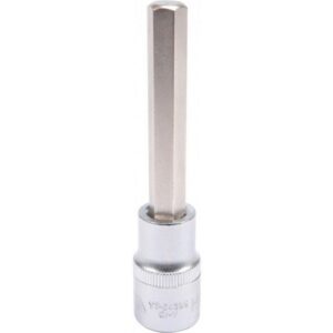 Hex Bit Socket - Chrome Vanadium - 1/2" Connector - Long - HEX 10 x 100mm - YT-04395