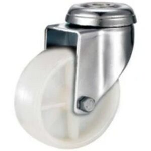 Castor Wheels - Polypropylene - Bolt Hole - Swivel - White - 75mm - TOOC414