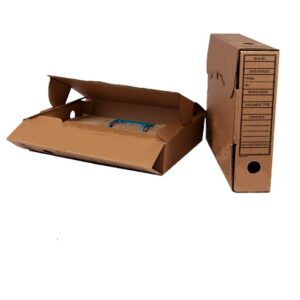 Lever Arch File Boxes with Clip - 25.4 x 33 x 6.9 cm - Pack of 50 - ARC001Z
