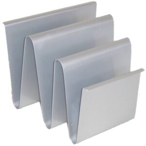 Steel Magazine Holder - 35 x 36 x 28 cm - Silver - 980SI