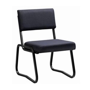 Office Chair - Economy Side - No Arms - Square Tube - Sleigh - 88 x 60 x 60 cm - SE017-black