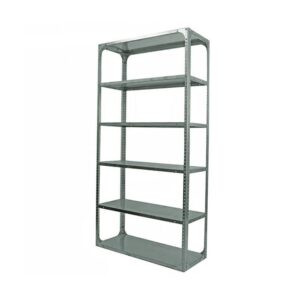 Bolted Shelving Steel Bay 6 Shelves - Uni-Angle - Six Shelf Kit - Galvanised - 213.4 x 91.4 x 30.5 cm