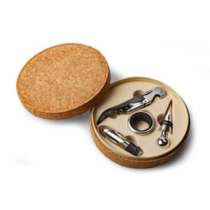 4 Piece Wine Gift Set in Cork Container