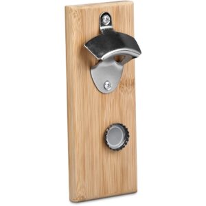 Akeru Eco Friendly Bamboo Fridge Bottle Opener With Strong Back & Front Magnet