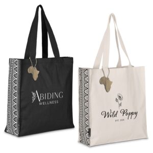 Andy C – Cotton Shopper Bag With African Inspired Symmetry Print