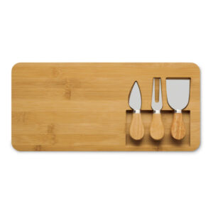 Bamboo Cheese Cutting Board and Utensils