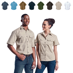 Barron Ladies Plain Bush Shirt Short Sleeve – Avail in Many Colours