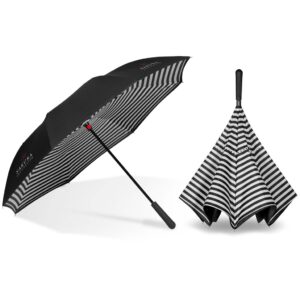 Capsize Windproof Umbrella With Unique Inner Design & Fiberglass Frame & Rubberised Handle