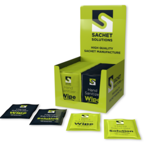 Custom Branded Single Wipe Sachet – 70% Alcohol Cleaning Wipes. Min 20000 units
