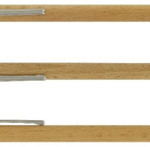 FSC Sustain Wood Ballpoint Pen, Silver Trim & Blue Ink – Min Ord