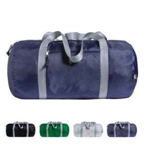 Eco Friendly Recyled PET Barrel Sports Bag With Main & Front Zipper Pocket