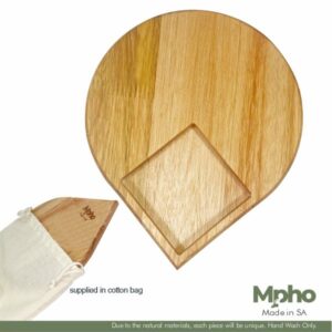 Eco Friendly teardrop Shaped Serving Board In Cotton Bag – Min 20 Units