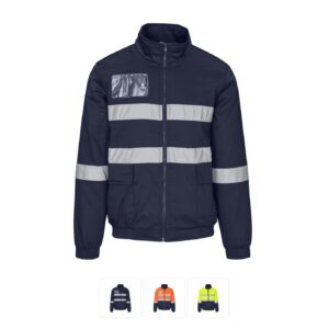 Foundation Two Tone Hi-Viz Padded Jacket With Reflective Tape and ID Pocket