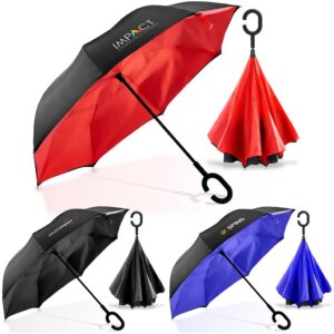 Goodluck Two-Tone 8 Panel Reversible & Windproof Umbrella With Fibreglass Frame & Hook Handle.