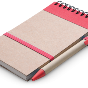 Eco Notepad & Pen – Red