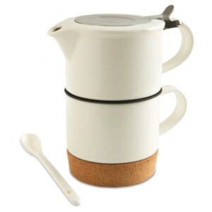 Hands-Free, Metal Vacuum Water Bottle – 850ml with insulating cork finish neoprene sleeve