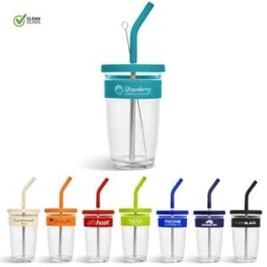 Slurp Glass Kup & Straw – 480ml