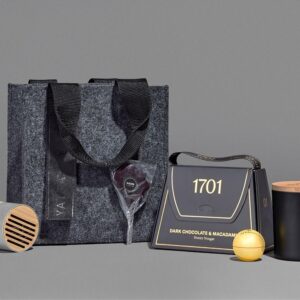 Ladies Eco Friendly Hamper – Bluetooth Speaker, Lip Balm, Scented Candle & Nougat Handbag in Reuasable Rpet Gift Bag