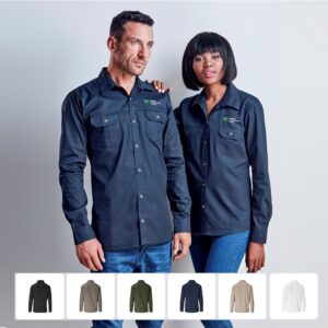 Mens Long Sleeve Wildstone Bush Shirt – 100% Cotton With Pleated Pockets Tracker Shirt
